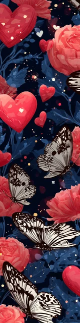 Free butterfly bookmarks of a butterfly with red and blue